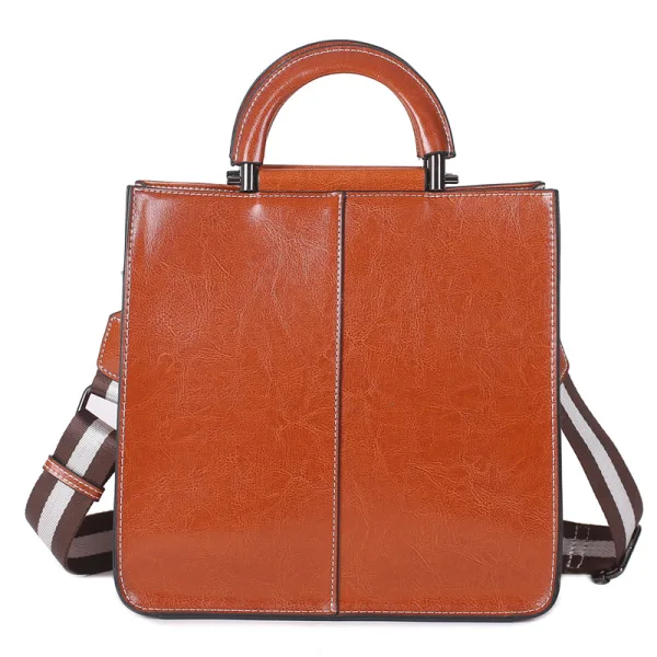 Modest / Simple Ocean Blue Leather Square Shoulder Bags Handbag 2021 Casual Women's Bags