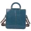 Modest / Simple Ocean Blue Leather Square Shoulder Bags Handbag 2021 Casual Women's Bags