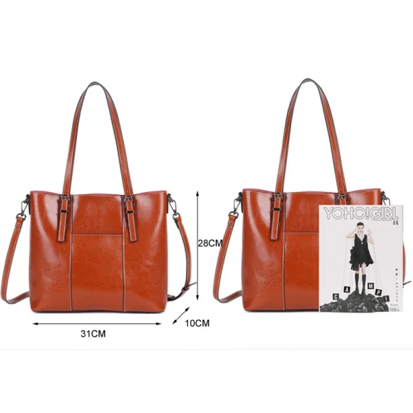 Fashion Brown Square Tote Bag Shopping Bag Messenger Bag Shoulder Bags 2021 Leather Casual Women's Bags