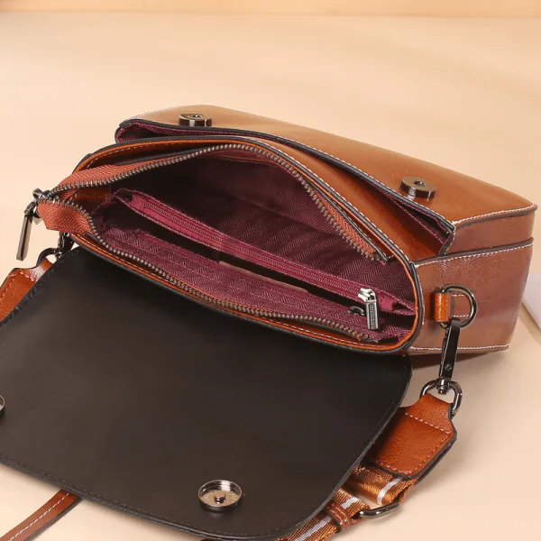 Fashion Brown Square Shoulder Bags Messenger Bag Crossbody Bags 2021 Alligator Print Leather Casual Women's Bags