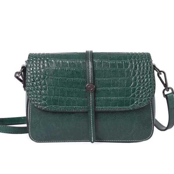 Fashion Brown Square Shoulder Bags Messenger Bag Crossbody Bags 2021 Alligator Print Leather Casual Women's Bags