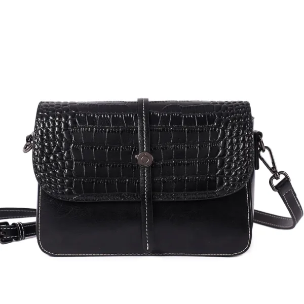Fashion Brown Square Shoulder Bags Messenger Bag Crossbody Bags 2021 Alligator Print Leather Casual Women's Bags