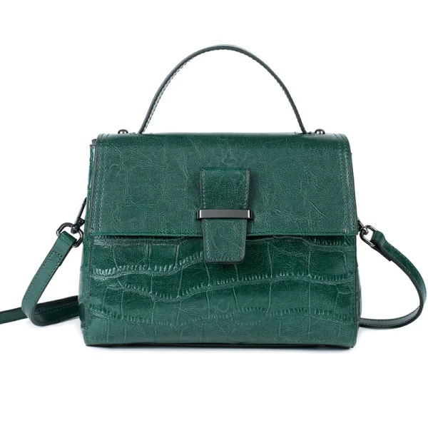 Vintage / Retro Brown Square Messenger Bag Crossbody Bags Handbag 2021 Alligator Print Leather Casual Women's Bags