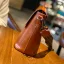 Modest / Simple Brown Square Crossbody Bags Messenger Bag 2021 Leather Casual Women's Bags