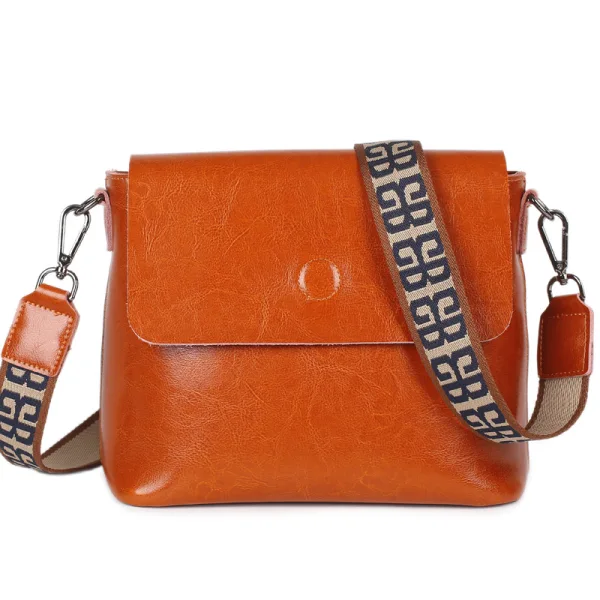 Modest / Simple Brown Square Crossbody Bags Messenger Bag 2021 Leather Casual Women's Bags