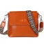 Modest / Simple Brown Square Crossbody Bags Messenger Bag 2021 Leather Casual Women's Bags