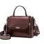 Vintage / Retro Tan Square Handbag Shoulder Bags Messenger Bag 2021 Leather Casual Women's Bags