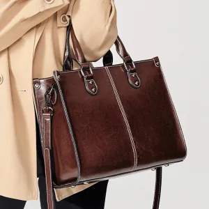 Modest Simple Coffee Square Shoulder Bags Messenger Bag Crossbody Bags Handbag 2021 Leather Casual Women S Bags