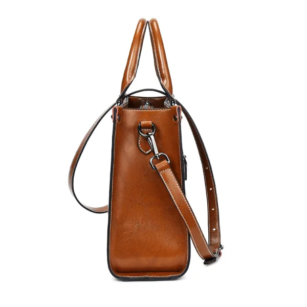 Modest / Simple Coffee Square Shoulder Bags Messenger Bag Crossbody Bags Handbag 2021 Leather Casual Women's Bags