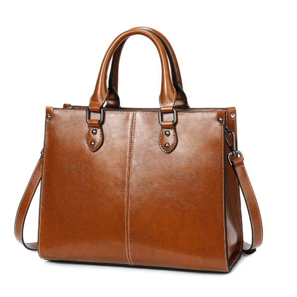 Modest / Simple Coffee Square Shoulder Bags Messenger Bag Crossbody Bags Handbag 2021 Leather Casual Women's Bags