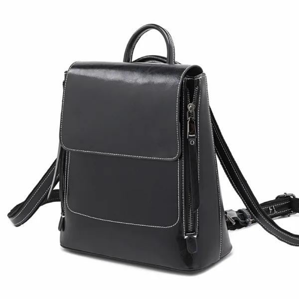 Vintage / Retro Tan Square Satchel Backpacks 2021 Leather Casual Women's Bags