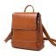 Vintage / Retro Tan Square Satchel Backpacks 2021 Leather Casual Women's Bags