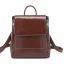 Vintage / Retro Tan Square Satchel Backpacks 2021 Leather Casual Women's Bags