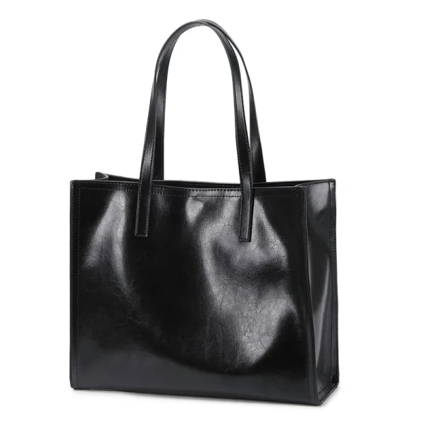 Minimalist White Square Tote Bag Shopping Bag Shoulder Bags 2021 Leather Casual Women's Bags