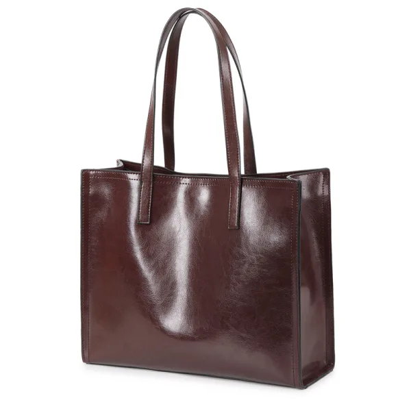 Minimalist White Square Tote Bag Shopping Bag Shoulder Bags 2021 Leather Casual Women's Bags