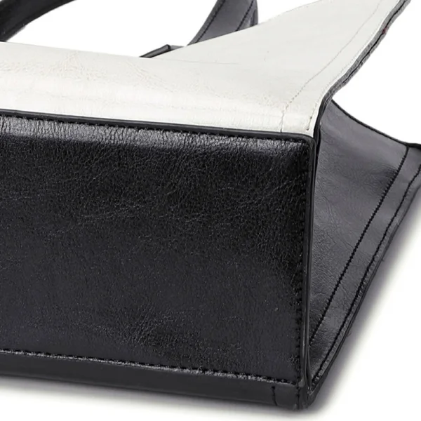 Minimalist White Square Tote Bag Shopping Bag Shoulder Bags 2021 Leather Casual Women's Bags