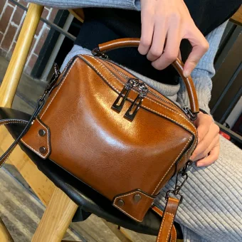 Tan Kwadratowe Torebka Torba Kurierska Torby Crossbody 2021 Skórzany Przypadkowy Torby Damskie