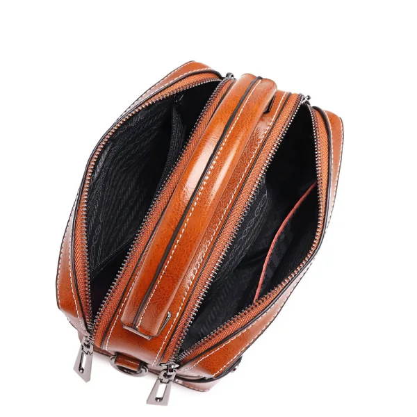 Tan Square Handbag Messenger Bag Crossbody Bags 2021 Leather Casual Women's Bags
