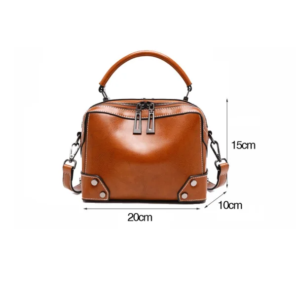 Tan Square Handbag Messenger Bag Crossbody Bags 2021 Leather Casual Women's Bags
