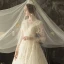 Illusion Ivory Pierced Wedding Dresses 2019 A-Line / Princess V-Neck Long Sleeve Backless Appliques Lace Beading Chapel Train Ruffle