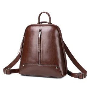 Fashion Coffee Backpacks 2021 Leather Casual Women S Bags
