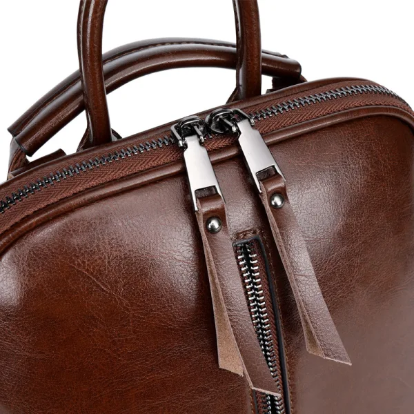 Fashion Coffee Backpacks 2021 Leather Casual Women's Bags