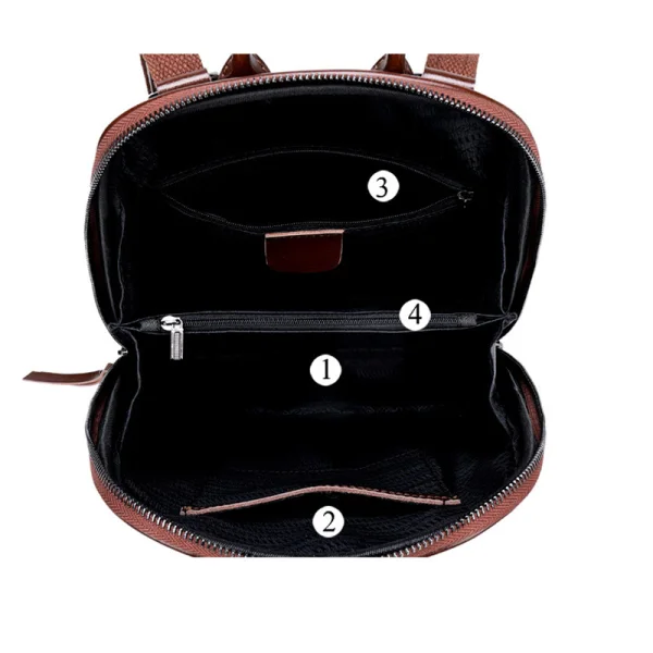 Fashion Coffee Backpacks 2021 Leather Casual Women's Bags