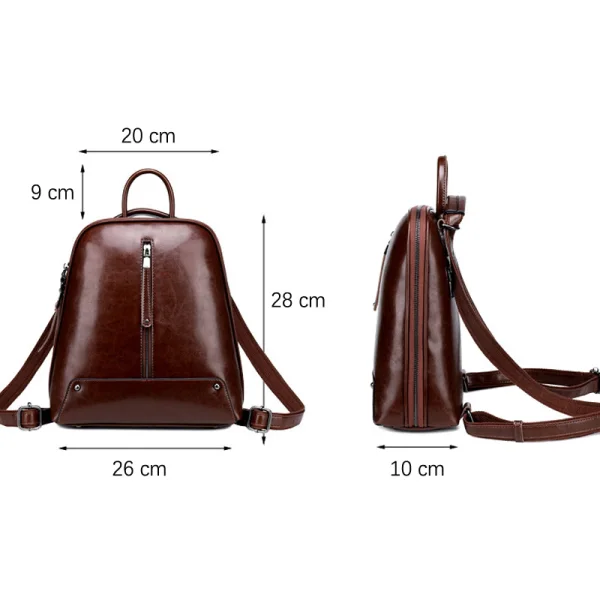 Fashion Coffee Backpacks 2021 Leather Casual Women's Bags