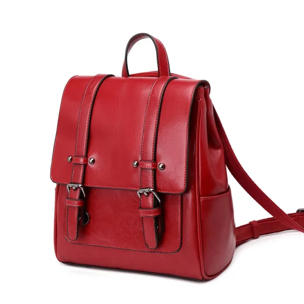 Tan Square Satchel Backpacks 2021 Leather Casual Women's Bags