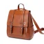 Tan Square Satchel Backpacks 2021 Leather Casual Women's Bags