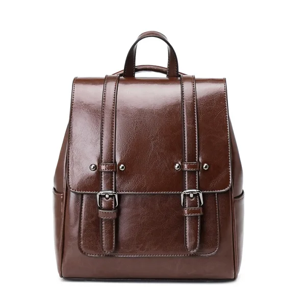 Tan Square Satchel Backpacks 2021 Leather Casual Women's Bags