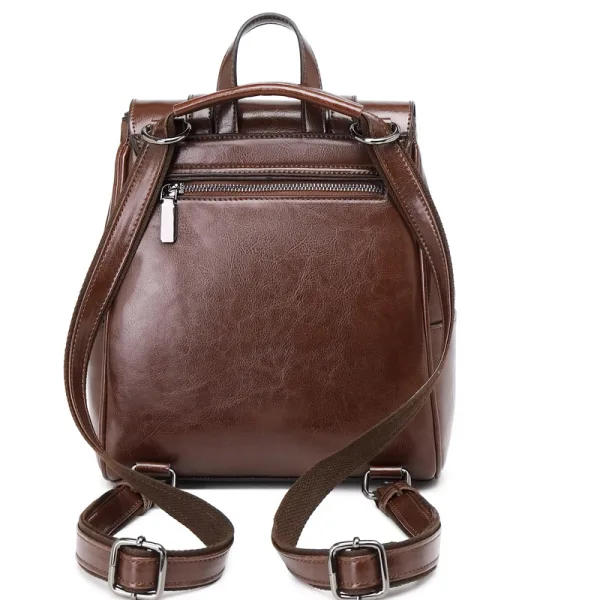 Tan Square Satchel Backpacks 2021 Leather Casual Women's Bags