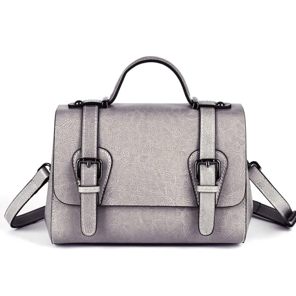 Fashion Grey Square Messenger Bag Crossbody Bags Shoulder Bags Handbag 2021 Leather Casual Women's Bags