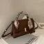 Vintage / Retro Brown Square Handbag Shoulder Bags Messenger Bag 2021 PU Women's Bags