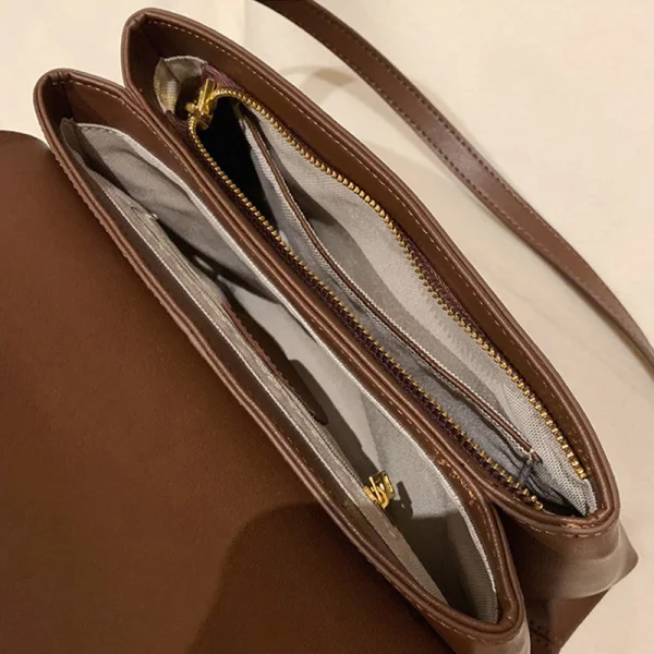 Vintage / Retro Brown Square Handbag Shoulder Bags Messenger Bag 2021 PU Women's Bags