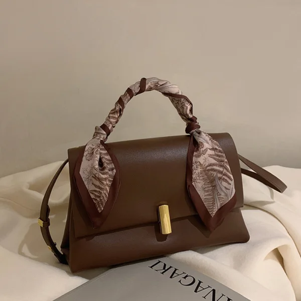 Vintage / Retro Brown Square Handbag Shoulder Bags Messenger Bag 2021 PU Women's Bags