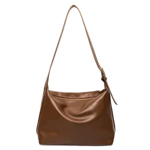 Minimalist Brown Shoulder Bags Messenger Bag 2021 Pu Casual Women S Bags