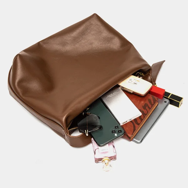 Minimalist Brown Shoulder Bags Messenger Bag 2021 PU Casual Women's Bags