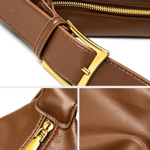 Minimalist Brown Shoulder Bags Messenger Bag 2021 PU Casual Women's Bags