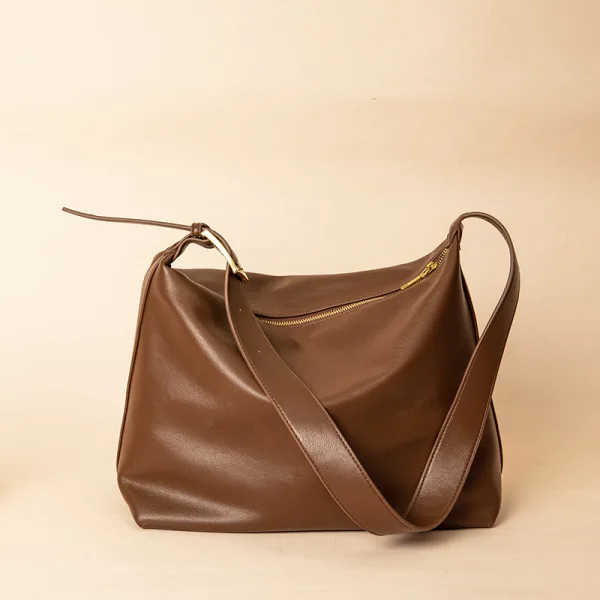 Minimalist Brown Shoulder Bags Messenger Bag 2021 PU Casual Women's Bags