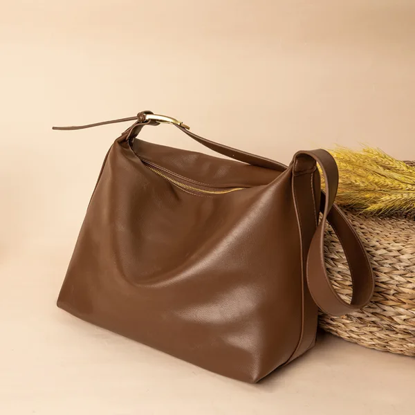 Minimalist Brown Shoulder Bags Messenger Bag 2021 PU Casual Women's Bags