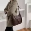 Vintage Kwadratowe Burgund Torby naramienne Torba kurierska Torby Crossbody 2021 PU Przypadkowy Torby Damskie