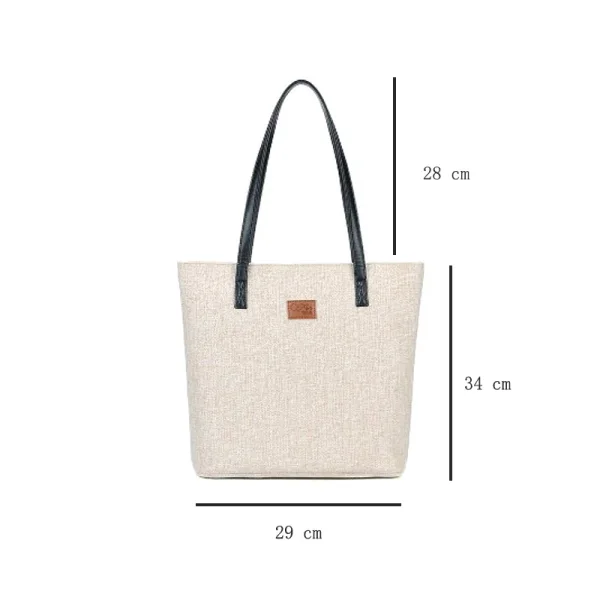 Modest / Simple Square Beige Tote Bag Shopping Bag Shoulder Bags 2021 Canvas Casual Women's Bags