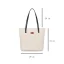 Modest / Simple Square Beige Tote Bag Shopping Bag Shoulder Bags 2021 Canvas Casual Women's Bags