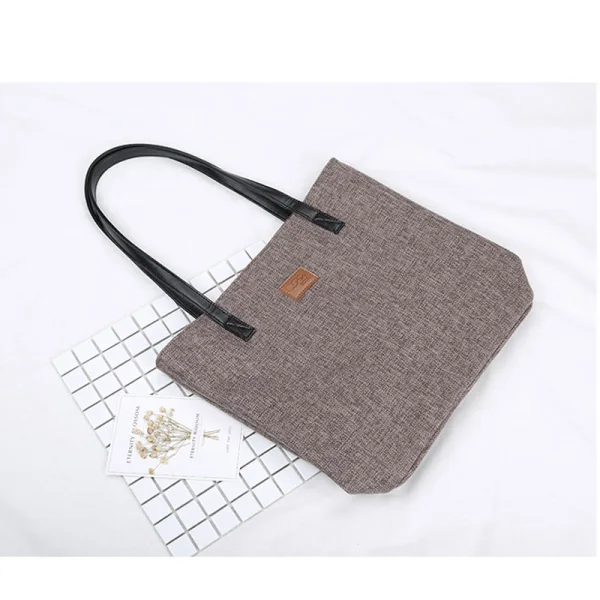 Modest / Simple Square Beige Tote Bag Shopping Bag Shoulder Bags 2021 Canvas Casual Women's Bags