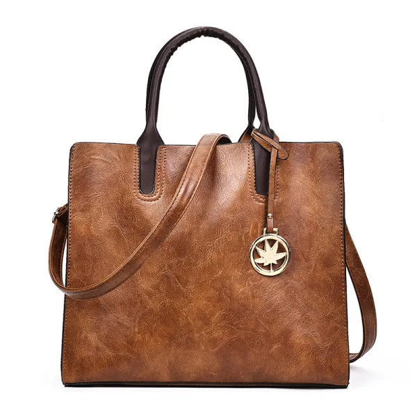 3 pièces Marron Sacs à bandoulière Sac à main Portefeuille 2021 PU Désinvolte Sacs Pour Femmes
