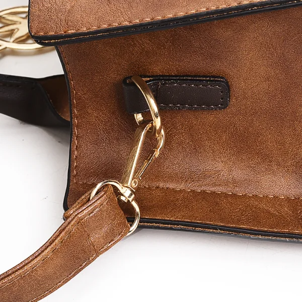 3 pièces Marron Sacs à bandoulière Sac à main Portefeuille 2021 PU Désinvolte Sacs Pour Femmes