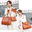 4-piece Blushing Pink Square Shoulder Bags Handbag Wallet 2021 Alligator Print PU Women's Bags