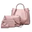 4-piece Blushing Pink Square Shoulder Bags Handbag Wallet 2021 Alligator Print PU Women's Bags