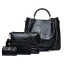 4-piece Blushing Pink Square Shoulder Bags Handbag Wallet 2021 Alligator Print PU Women's Bags